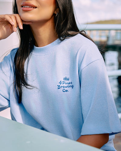 4 Pines High Tide Tee Powder Blue
