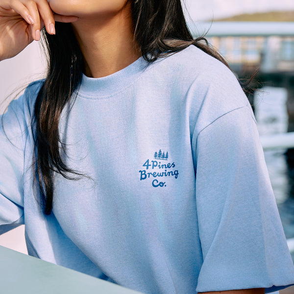 4 Pines High Tide Tee Powder Blue