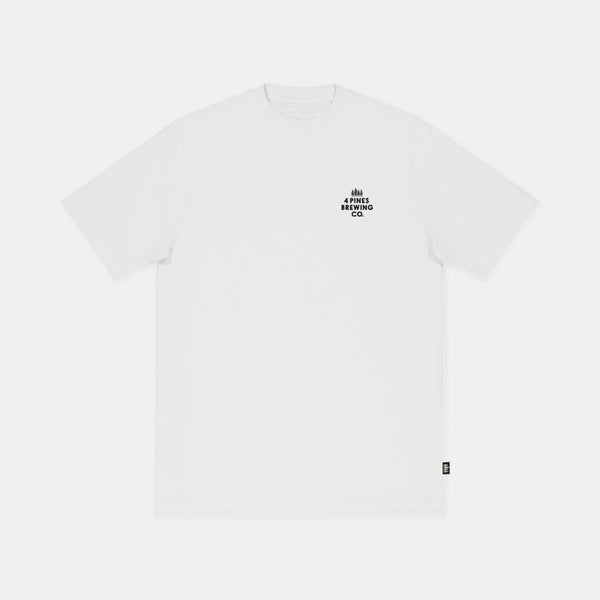 4 Pines Core Logo F&B Tee White