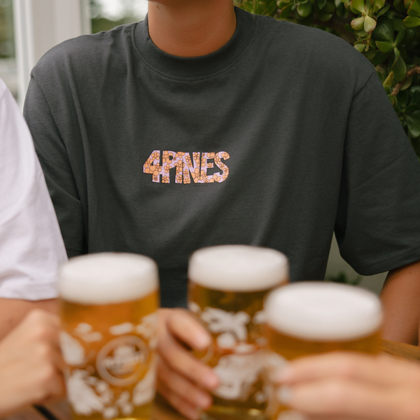 4 Pines Happy Meadow Tee Charcoal