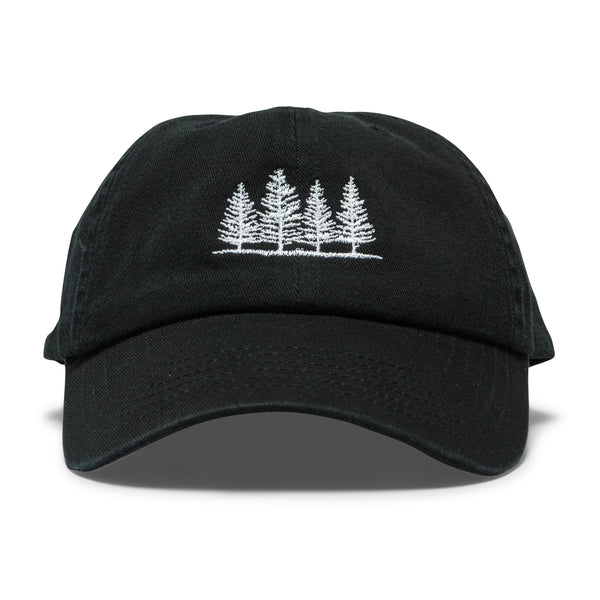 4 Pines Black Dad Cap Trees