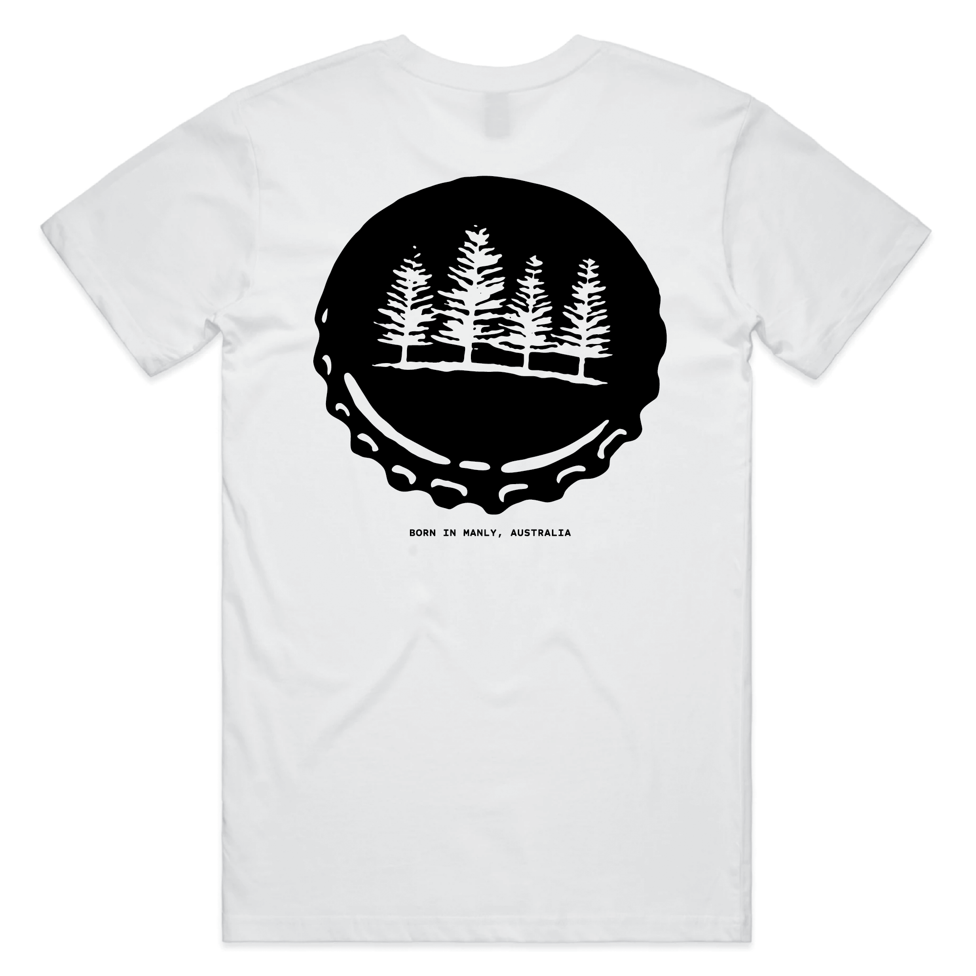 Bottle Cap Tee (Black/White) – 4 Pines Merch Store